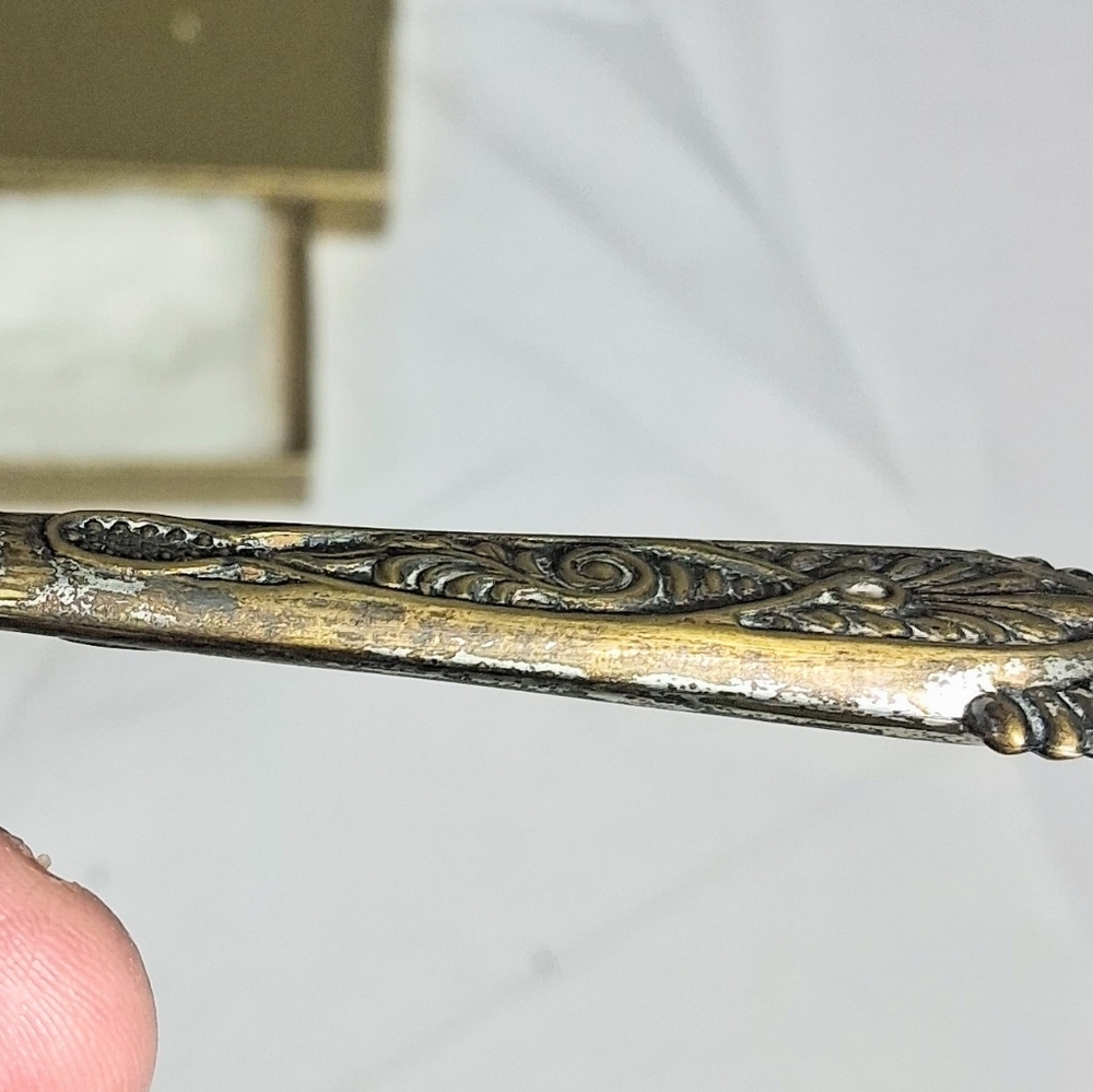 Antique Napoleonic Ornate Design Boars Hair Combo Toothbrush/Buttonhook - Picture 10 of 13